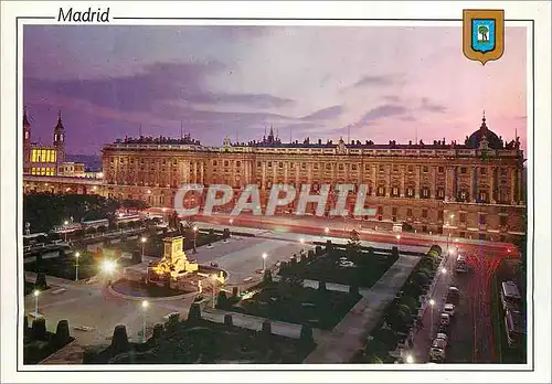 Cartes postales moderne Madrid Place d'Orient et Palais Royal