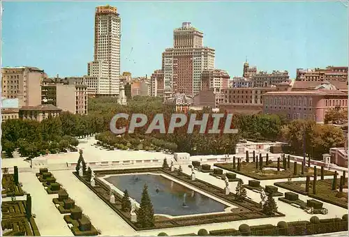 Cartes postales moderne Madrid Vue Panoramique des Jardins de Sabatini