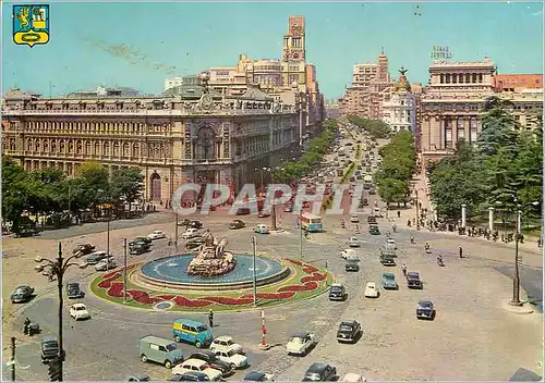 Moderne Karte Madrid Place de Gibeles et Rue d'Alcala