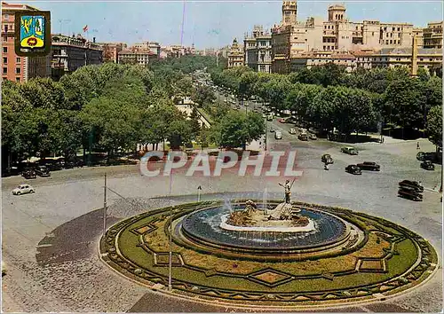 Cartes postales moderne Madrid Fontaine de Neptune et Promenade du Prado