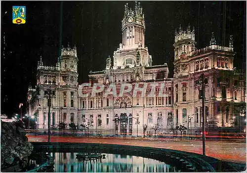 Cartes postales moderne Madrid Palais de Communications Vue Nocturne