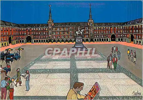 Moderne Karte Madrid Main Square