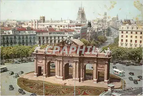 Moderne Karte Madrid Vue Panoramique de la Porte d'Alcala