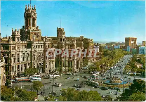 Cartes postales moderne Madrid Place de la Cybele et Palace de la Poste et des Telegraphes