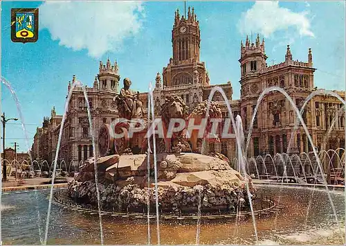 Cartes postales moderne Madrid la Cibeles et Palais de Communications