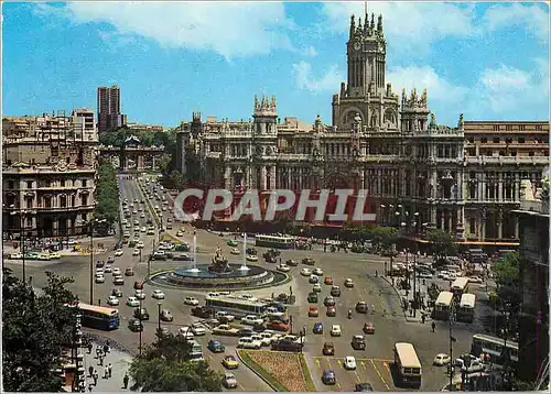 Cartes postales moderne Madrid Place de la Cibeles et Rue d'Alcala