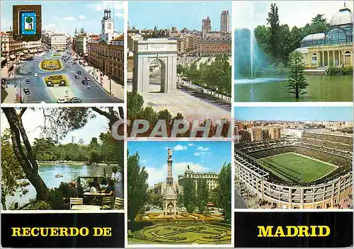 Cartes postales moderne Madrid Puerto del Sol Arco de la Victoria Palacio de Cristal