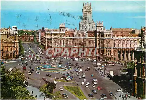 Cartes postales moderne Madrid Cibeles Poste et Alcala