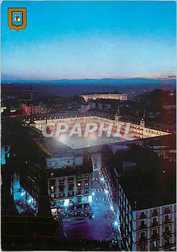 Cartes postales moderne Madrid Place Majeur au Fond le Palais Royal Vue Nocturne