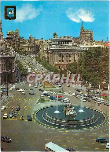 Cartes postales moderne Madrid la Cibeles et Rue Alcala