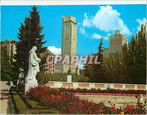 Cartes postales moderne Madrid Place de Espagne Jardins de Sabatini