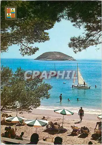 Cartes postales moderne Mallorca Magaluf Plage et Ile