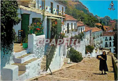 Moderne Karte Malaga Montee a Gibralfaro Femme Folklore