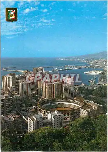 Cartes postales moderne Malaga (Costa Del Sol) Arenes et Port Corrida Bateau