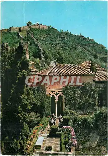 Cartes postales moderne Malaga Alcazaba au Fond le Chateau