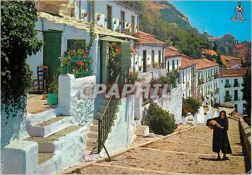 Moderne Karte Malaga Montee a Gibralfaro Femme Folklore