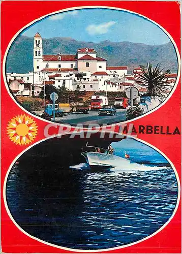 Moderne Karte Marbella (Costa del Sol) Felices Vacacionen Bateau