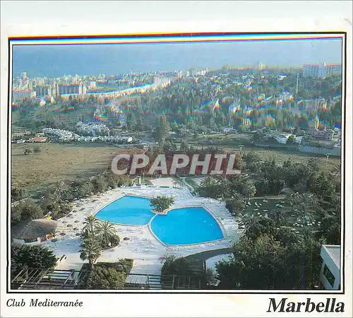 Moderne Karte Marbella Costa Del Sol Espana Hotel Don Miguel Club Mediterranee