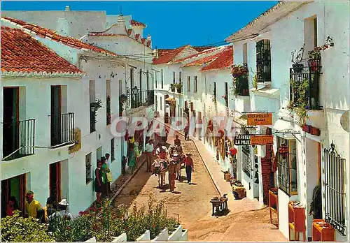 Moderne Karte Costa del Sol Mijas Rue Typique Ane Donkey