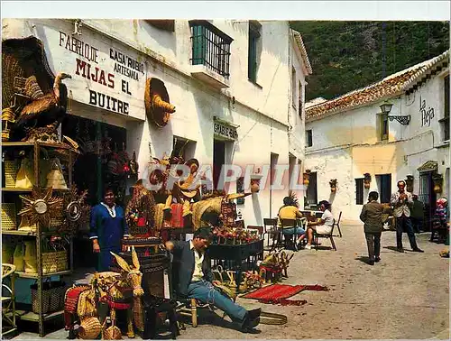 Cartes postales moderne Mijas (Malaga) Rue Tipique Ane Donkey