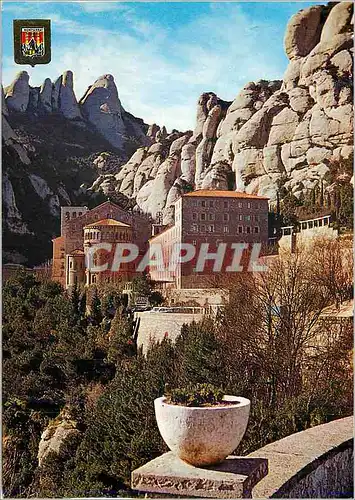 Cartes postales moderne Montserrat Le Monastere et les Rochers de Ste Madeleine