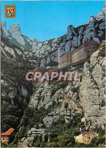 Cartes postales moderne Montserrat Le Monastere et Funiculaire