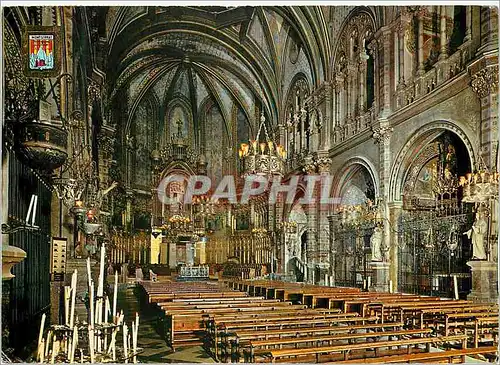 Cartes postales moderne Montserrat Interieur de la Basilique