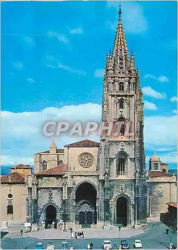 Moderne Karte Catedral de Oviedo Cathedrale Facade Principale