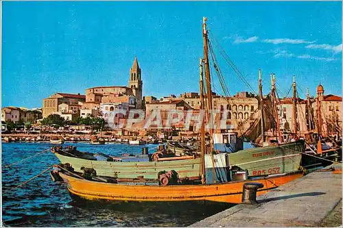 Moderne Karte Palamos (Costa Brava) Vue Generale du Port Bateaux