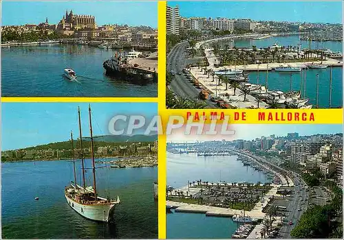 Moderne Karte Palma de Mallorca  Bateaux