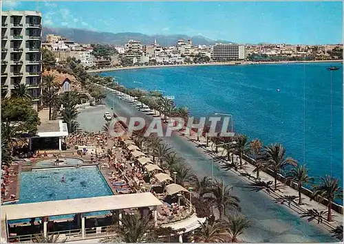 Moderne Karte Mallorca (Baleares) Espana Palma Vista del Puerto desde el Terreno