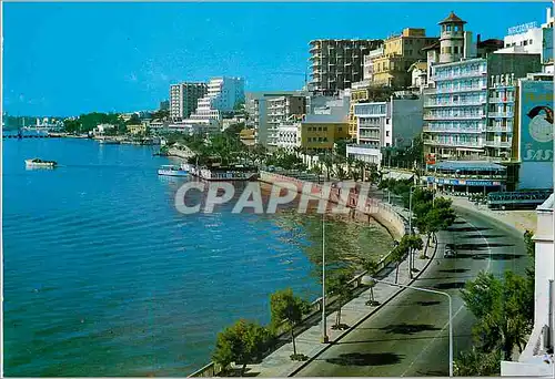 Moderne Karte Palma de Mallorca Promenade Maritime