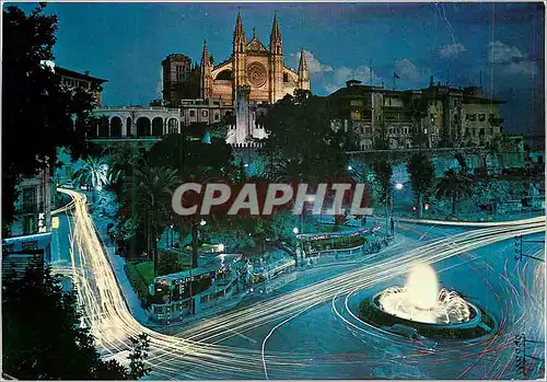 Cartes postales moderne Mallorca (Baleares) Espana Palma la Catedral desde la Plaza de la Reina