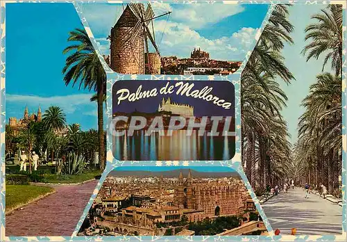 Moderne Karte Palma de Mallorca Moulin