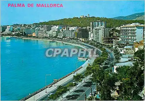 Moderne Karte Palma de Mallorca (Mallorca) Vue de la Promenade Maritime