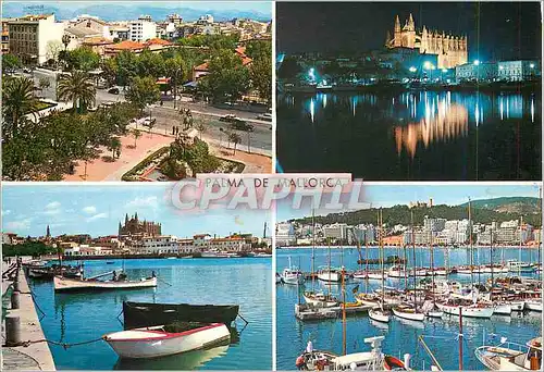Cartes postales moderne Mallorca Palma Beautes de la Ville Bateaux