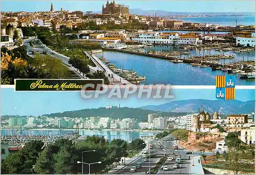 Cartes postales moderne Palma de Mallorca Paseo Maritimo Bateaux