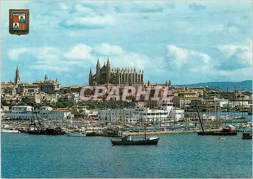 Cartes postales moderne Mallorca Palma Vue Partielle Bateaux