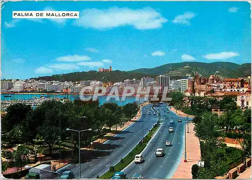 Moderne Karte Palma de Mallorca Promenade Maritime