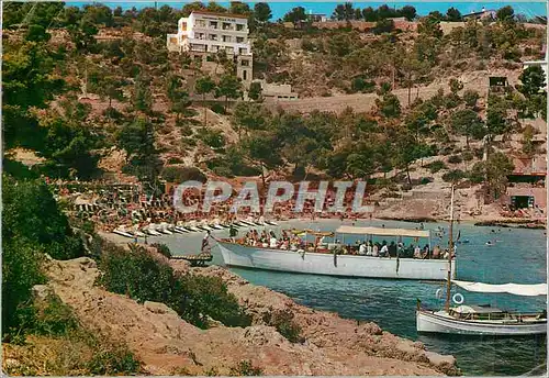 Moderne Karte Mallorca (Baleares) Espana Palma Playa de Illetas Bateau