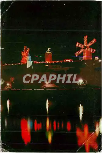 Cartes postales moderne Palma de Mallorca les Moulin du Jonquet la Nuit