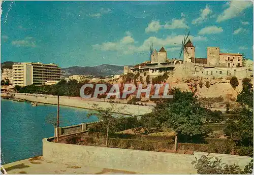 Cartes postales moderne Palma de Mallorca Hotel Bahia Palais et Moulins aux Vent Jack et Negro