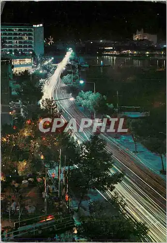 Moderne Karte Mallorca (Baleares) Espana Palma Vista Nocturna