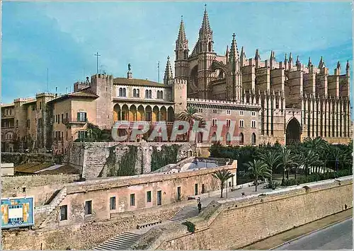 Cartes postales moderne Palma de Mallorca la Catedral y el Palacio de la Almudaina