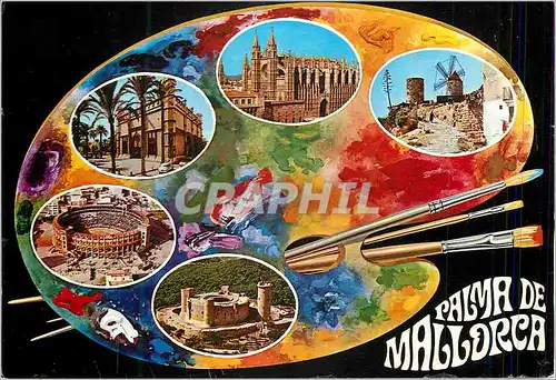 Moderne Karte Palma de Mallorca Baleares Espana