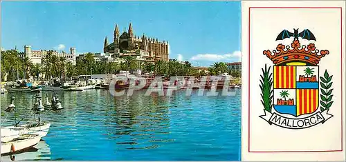 Cartes postales moderne Palma de Mallorca Catedral Puerto