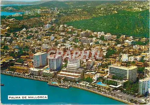 Cartes postales moderne Palma de Mallorca Promenade Maritime et Terreno Vue Aerienne