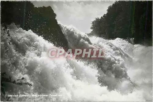 Moderne Karte Rheinfall (Schweiz) von Mittieren Falsen aus