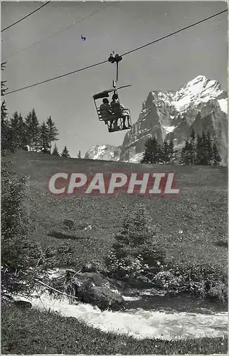 Cartes postales moderne Die Seilbahn Grindelwald First mit Wetterhorn