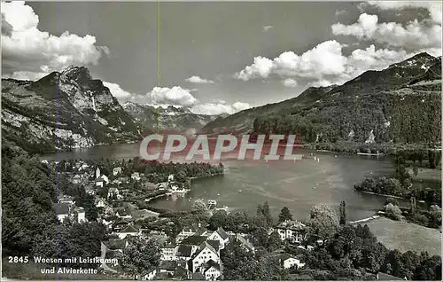 Cartes postales moderne Weesen mit Leistkamm und Alvierkette